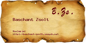 Baschant Zsolt névjegykártya